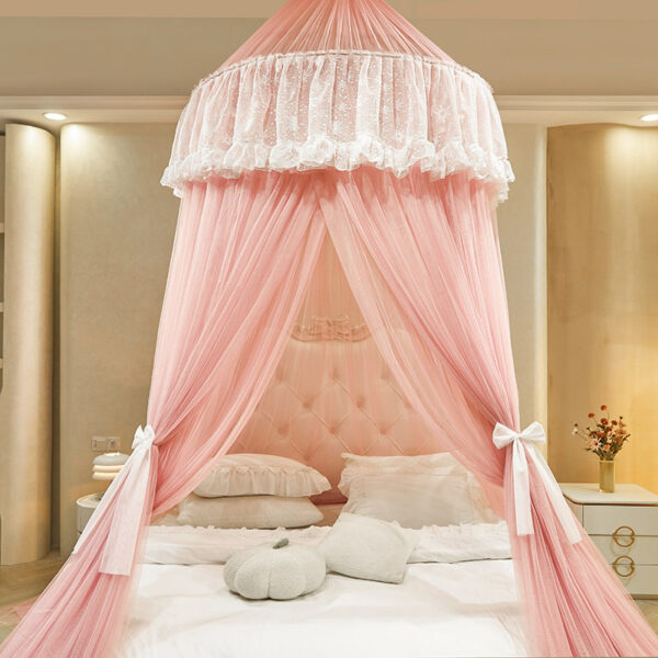 2024 new mosquito net princess wind dome double yarn ceiling palace universal 1.2 meters 1.5 meters 2 meters bed - 图片 3