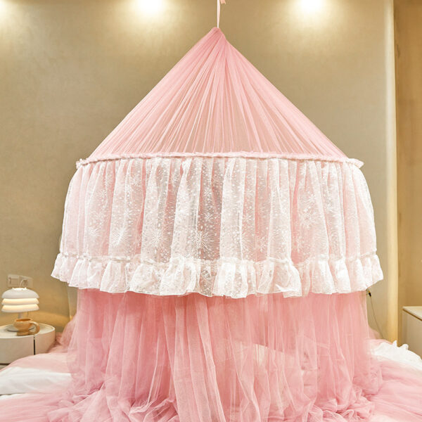 2024 new mosquito net princess wind dome double yarn ceiling palace universal 1.2 meters 1.5 meters 2 meters bed - 图片 4