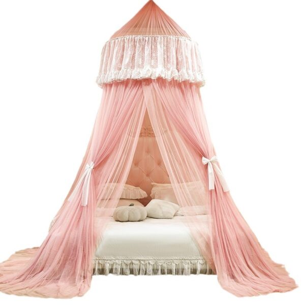 2024 new mosquito net princess wind dome double yarn ceiling palace universal 1.2 meters 1.5 meters 2 meters bed - 图片 5