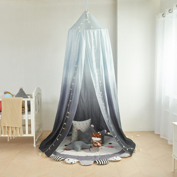 The new Scandinavian gradient children's bedside blackout bed curtain is non-perforated and installed bedside curtains can be blacked out for decoration - 图片 6