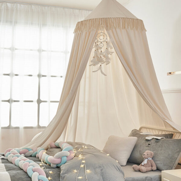 Children's room, dome tassel, hanging tassel, bed curtain, ceiling, princess wind, free installation, home bedroom, shading and dustproof tent