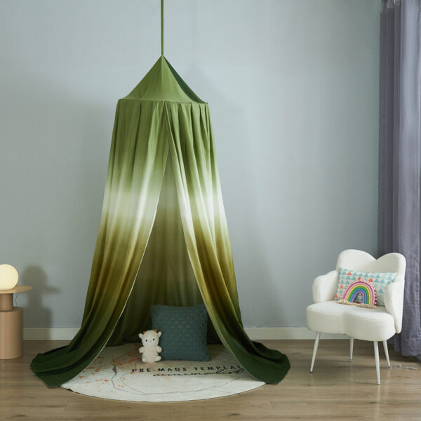 2024 New Style Printed Gradient Bed Curtain Blackout Bed Curtain Mosquito Net Home Bed Canopy Kids Bedside Tent
