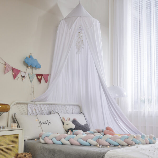 Dome fringe bed curtain children's indoor bed curtain French windshield baby bed head blackout universal ceiling bed tent - 图片 13