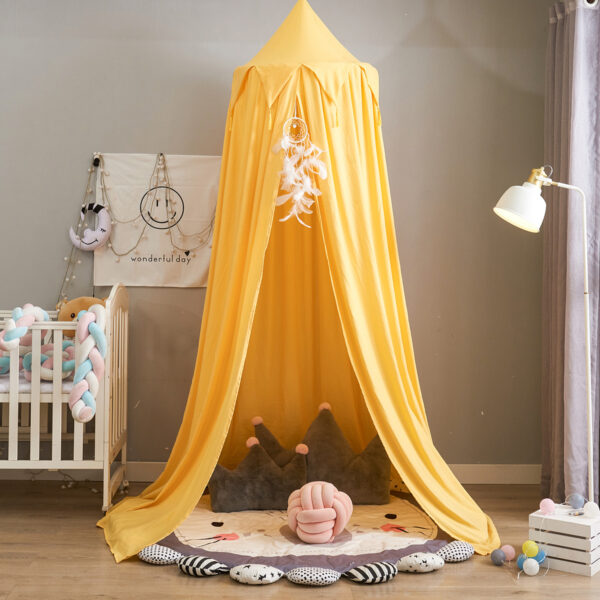 Dome fringe bed curtain children's indoor bed curtain French windshield baby bed head blackout universal ceiling bed tent - 图片 14
