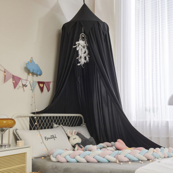 Dome fringe bed curtain children's indoor bed curtain French windshield baby bed head blackout universal ceiling bed tent - 图片 16