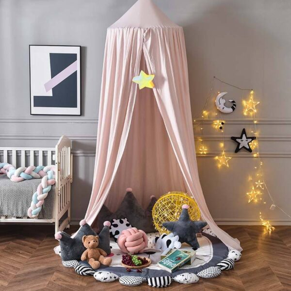 Small dome mantle, children's indoor bed curtain, windshield, baby crib, headboard, blackout mosquito net, ceiling tent - 图片 2