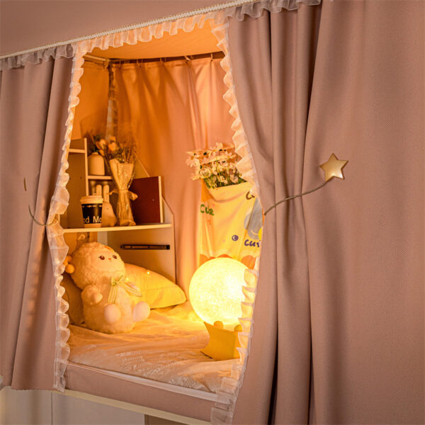 College student dormitory, blackout bed curtain, mosquito net support, integrated upper and lower bunks, universal dormitory special bed curtain - 图片 2