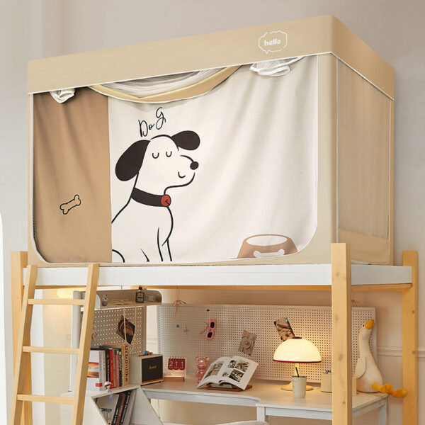 2024 new blackout bed curtain mosquito net integrated thickened bed curtain for college student dormitory special bunk bed - 图片 2