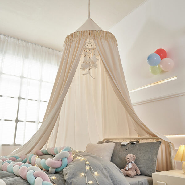 Children's room, dome tassel, hanging tassel, bed curtain, ceiling, princess wind, free installation, home bedroom, shading and dustproof tent - 图片 3