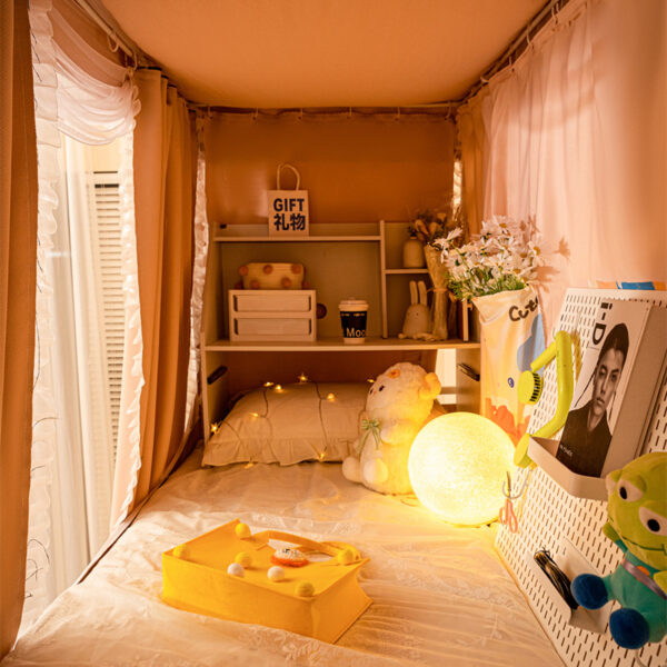 College student dormitory, blackout bed curtain, mosquito net support, integrated upper and lower bunks, universal dormitory special bed curtain - 图片 3