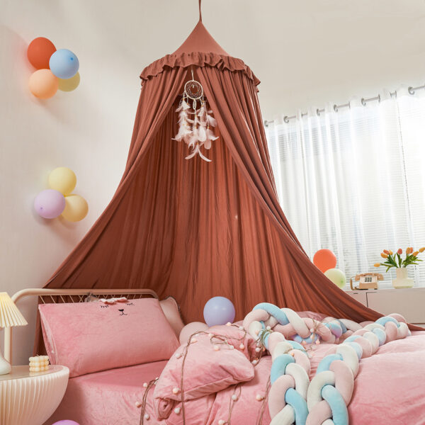 Princess, ruffles, domed bed curtains, children's indoor blackout curtains, windshield bedside curtains, ceilings, baby tents - 图片 2