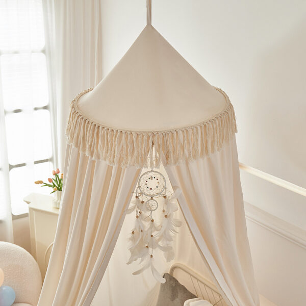 Children's room, dome tassel, hanging tassel, bed curtain, ceiling, princess wind, free installation, home bedroom, shading and dustproof tent - 图片 4