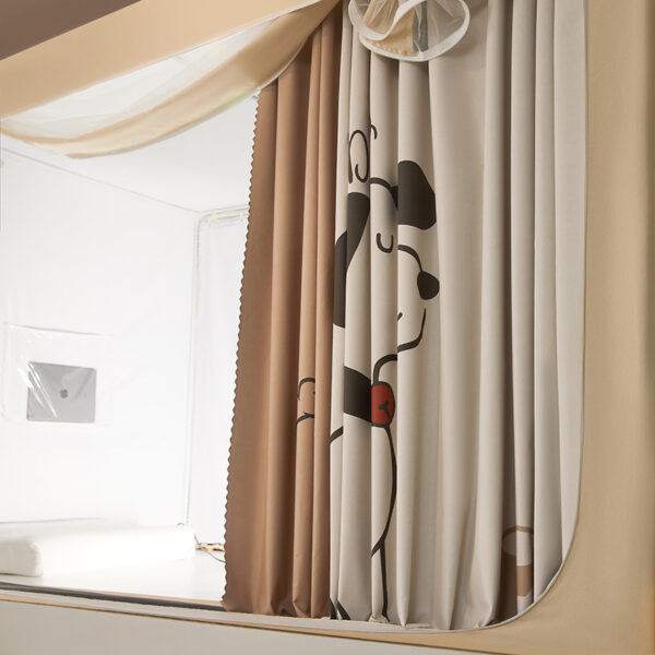 2024 new blackout bed curtain mosquito net integrated thickened bed curtain for college student dormitory special bunk bed - 图片 4