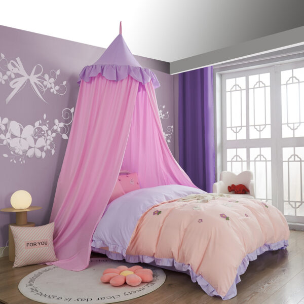2024 New Amazon Ruffle Dome Bed Curtain Kids Mosquito Net Ceiling Playbed Tent Bed Curtain Mosquito Net - 图片 4