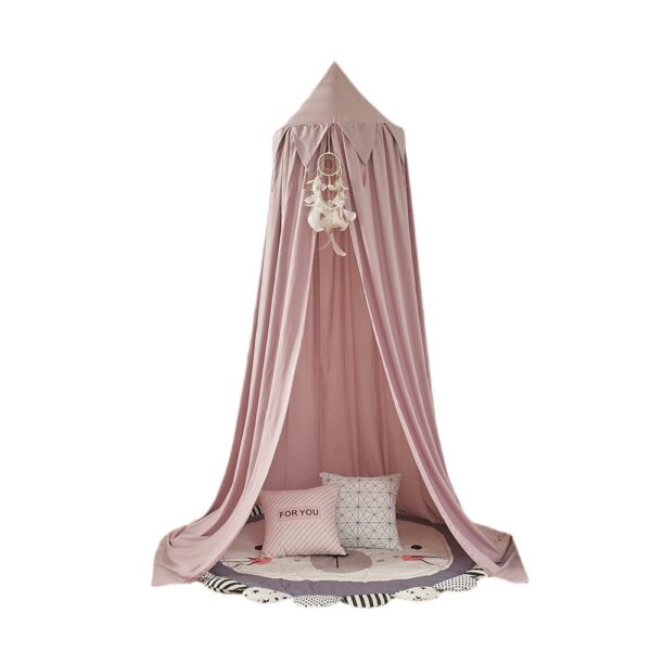 Dome fringe bed curtain children's indoor bed curtain French windshield baby bed head blackout universal ceiling bed tent - 图片 5