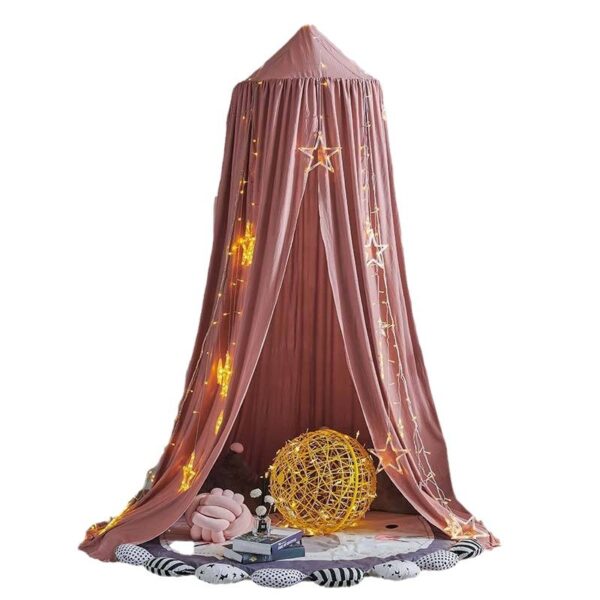 Small dome mantle, children's indoor bed curtain, windshield, baby crib, headboard, blackout mosquito net, ceiling tent - 图片 5