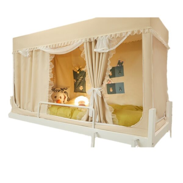 College student dormitory, blackout bed curtain, mosquito net support, integrated upper and lower bunks, universal dormitory special bed curtain - 图片 5