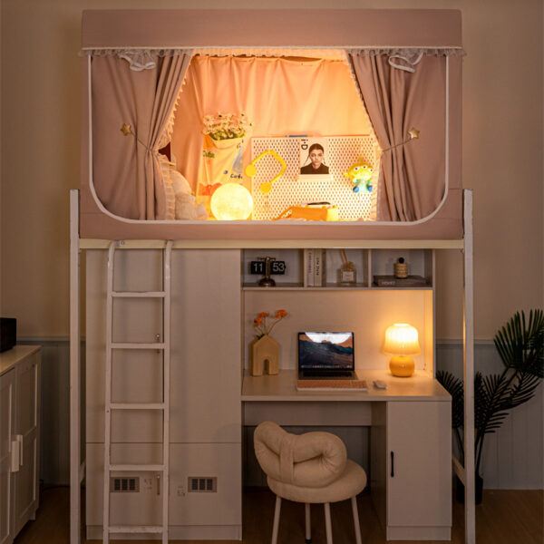 College student dormitory, blackout bed curtain, mosquito net support, integrated upper and lower bunks, universal dormitory special bed curtain - 图片 6