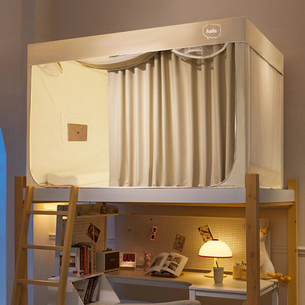 2024 new blackout bed curtain mosquito net integrated thickened bed curtain for college student dormitory special bunk bed - 图片 6