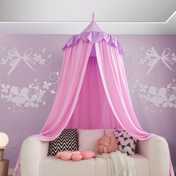 2024 New Amazon Ruffle Dome Bed Curtain Kids Mosquito Net Ceiling Playbed Tent Bed Curtain Mosquito Net - 图片 6