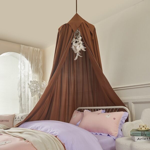 Dome fringe bed curtain children's indoor bed curtain French windshield baby bed head blackout universal ceiling bed tent - 图片 7