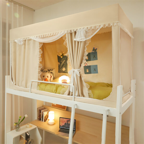 College student dormitory, blackout bed curtain, mosquito net support, integrated upper and lower bunks, universal dormitory special bed curtain - 图片 7