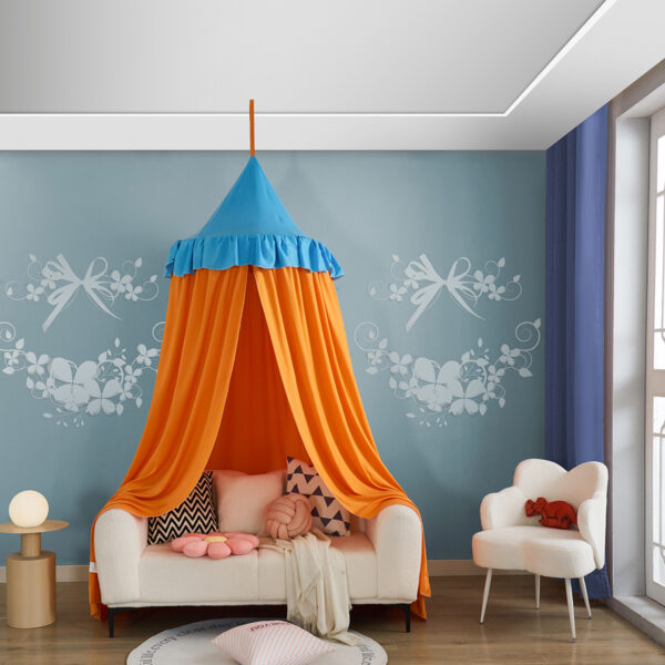 2024 New Amazon Ruffle Dome Bed Curtain Kids Mosquito Net Ceiling Playbed Tent Bed Curtain Mosquito Net - 图片 7