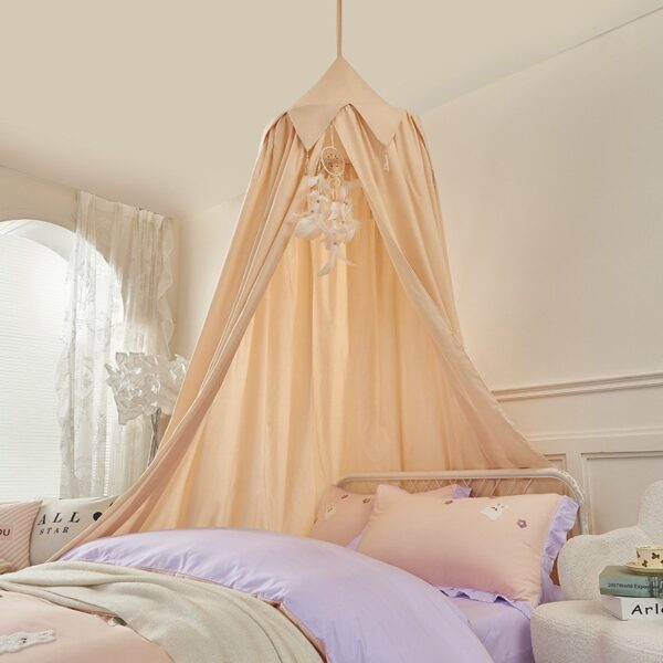 Dome fringe bed curtain children's indoor bed curtain French windshield baby bed head blackout universal ceiling bed tent - 图片 8