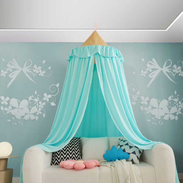 2024 New Amazon Ruffle Dome Bed Curtain Kids Mosquito Net Ceiling Playbed Tent Bed Curtain Mosquito Net - 图片 8