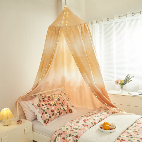 2024 New Style Printed Gradient Bed Curtain Blackout Bed Curtain Mosquito Net Home Bed Canopy Kids Bedside Tent - 图片 9