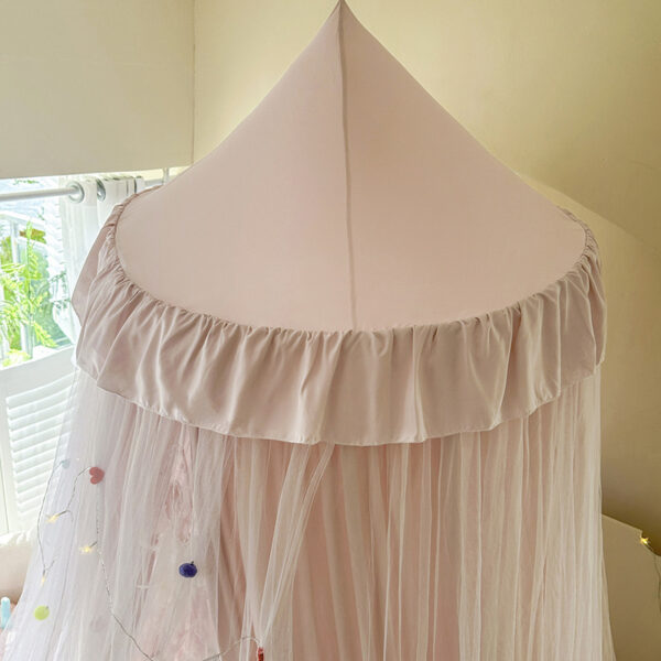 2024 New Princess Blackout Mosquito Net, Double Layer Cloth and Tulle Dome Ceiling Bed Mantle, Home 2m Double Bed for Children - 图片 3