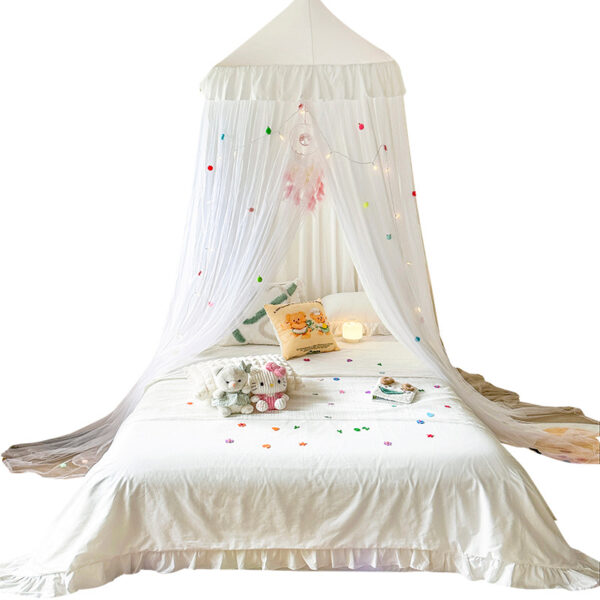 2024 New Princess Blackout Mosquito Net, Double Layer Cloth and Tulle Dome Ceiling Bed Mantle, Home 2m Double Bed for Children - 图片 5