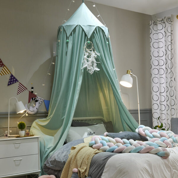 Pom-Pom bed canopy for Kid's Secret Garden CanopyDreamy Frills Ceiling Hanging Princess Canopy - 图片 3