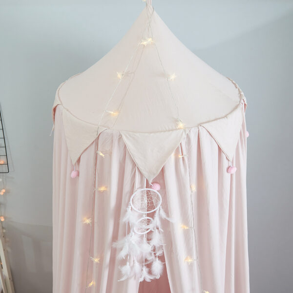 Pom-Pom bed canopy for Kid's Secret Garden CanopyDreamy Frills Ceiling Hanging Princess Canopy - 图片 6