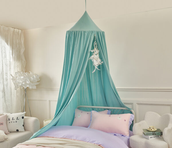 24-Color Canopy Bed Mosquito Net for Kids - Ins-Style Hanging Ceiling Play Tent, Treehouse Bed Curtain - 图片 2