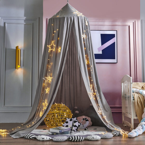 24-Color Canopy Bed Mosquito Net for Kids - Ins-Style Hanging Ceiling Play Tent, Treehouse Bed Curtain - 图片 9